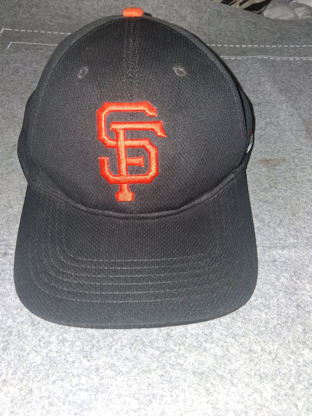 Kids Black Baseball Cap with Orange Embroidered SF Logo